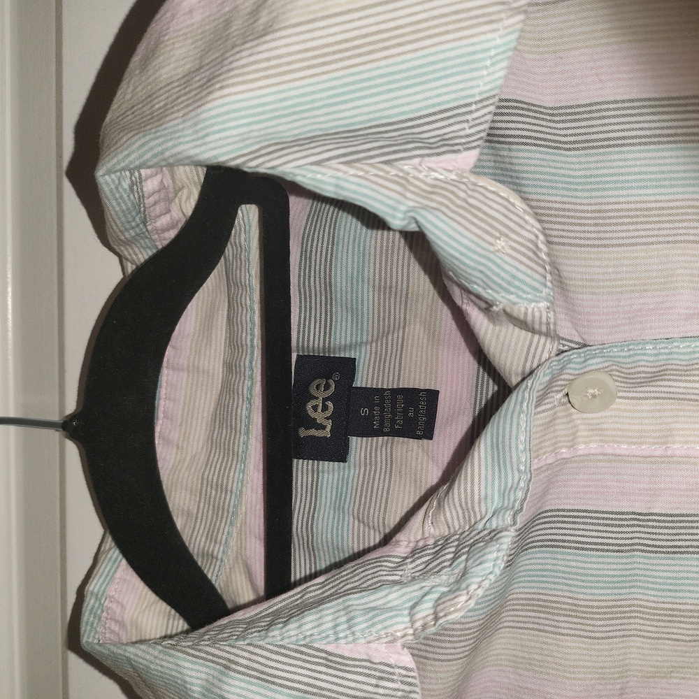 Pastel Striped Button Down Long Sleeve